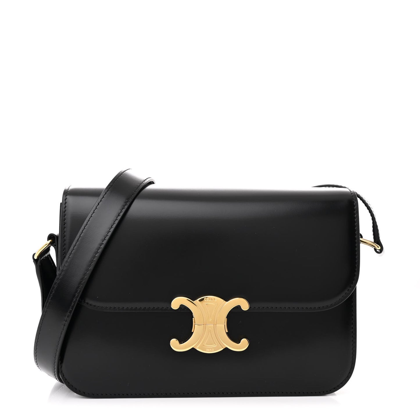 Shiny Calfskin Medium Triomphe Black