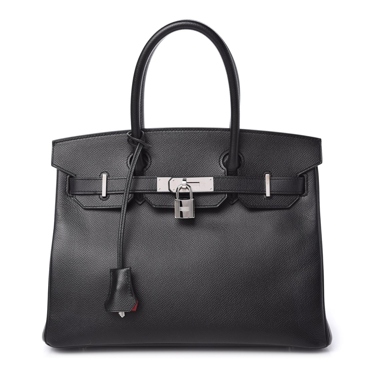 Epsom Horseshoe Birkin 30 Black Rouge Casaque