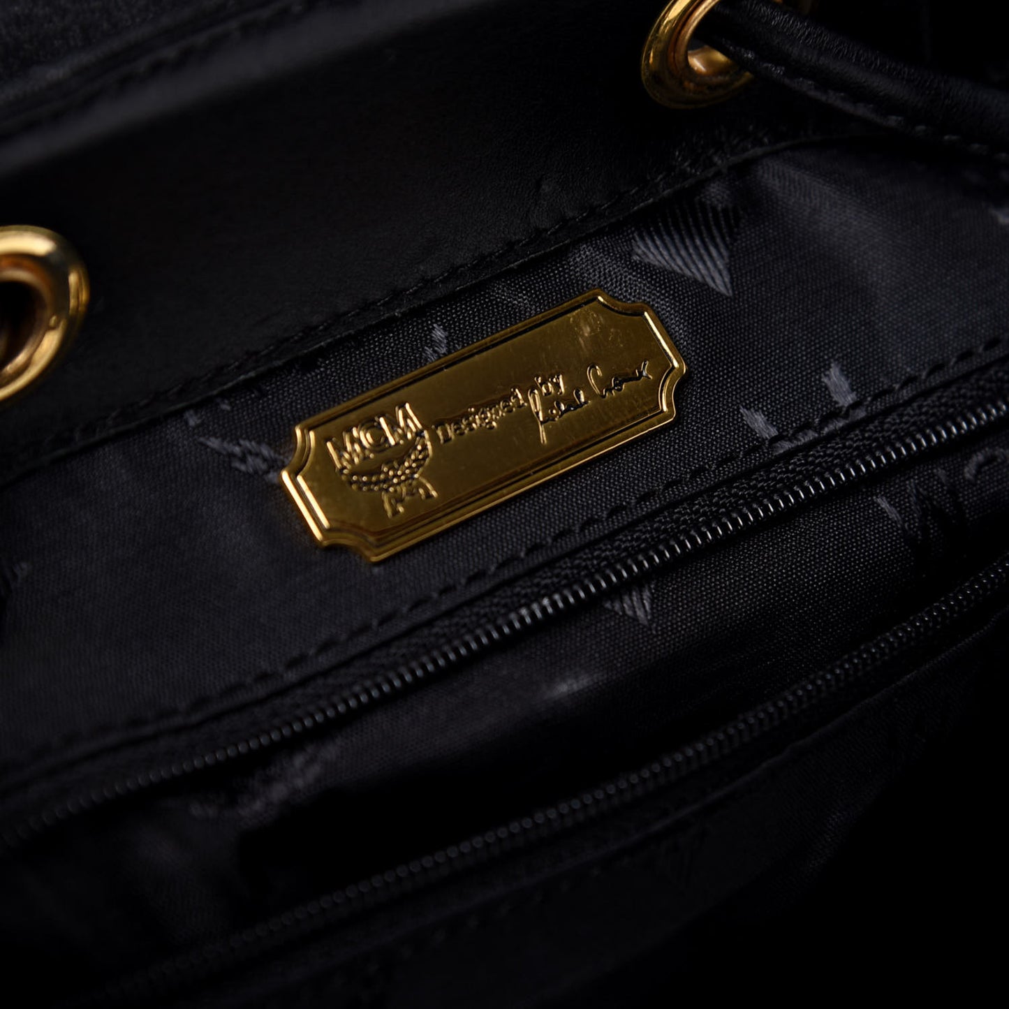 Calfskin Quilted Studded Backpack Black