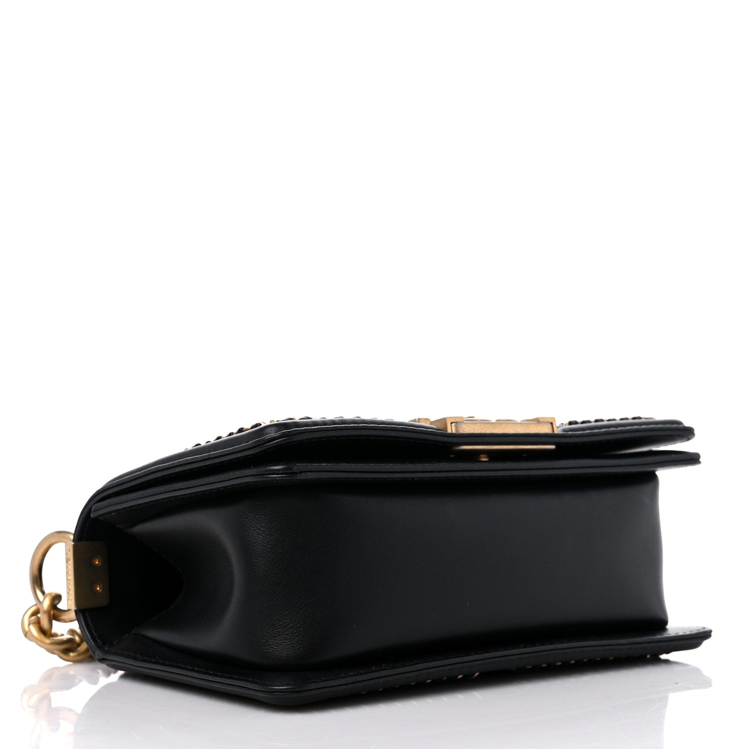 Chanel Lambskin Quilted Small Top Handle Boy Flap Black 4 of 10