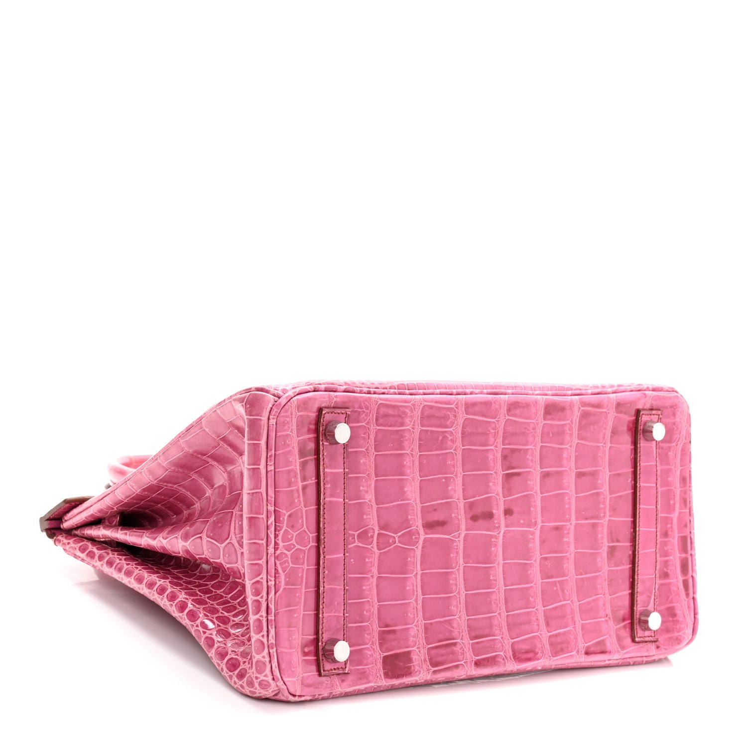 Hermes Shiny Porosus Crocodile Birkin 30 Fuchsia 4 of 10
