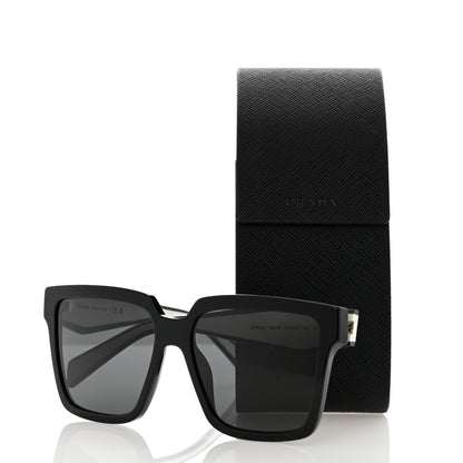 Prada Acetate Square Sunglasses SPR 24Z Black White 8 of 8