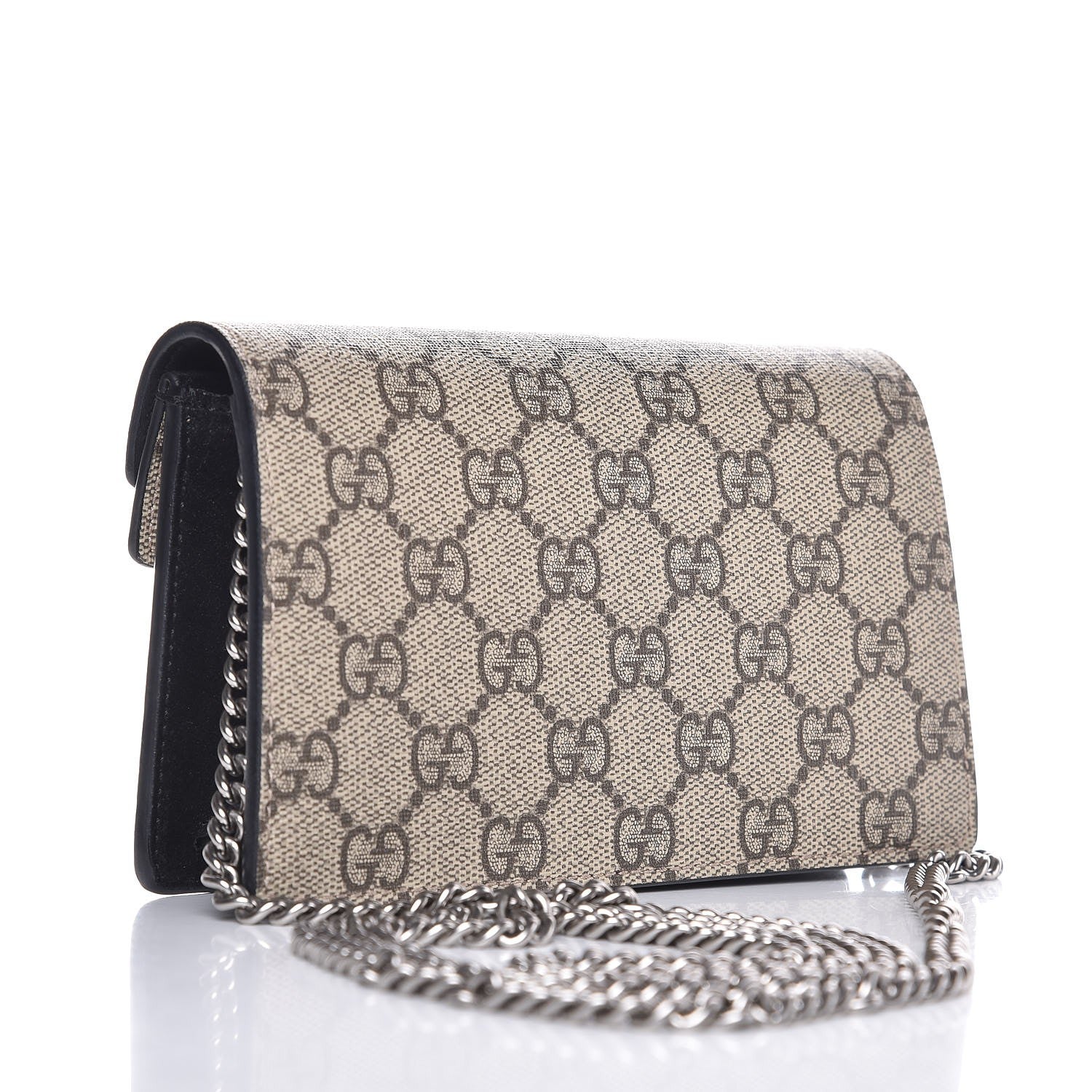 Gucci GG Supreme Monogram Super Mini Dionysus Shoulder Bag Black 3 of 8