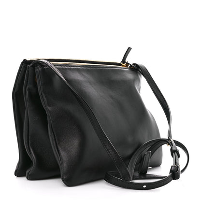 Celine Lambskin Large Trio Crossbody Bag Black 3 of 11