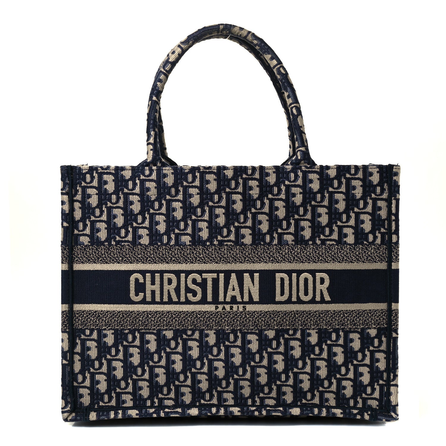 Christian Dior Oblique Medium Book Tote Blue Multicolor 1 of 10