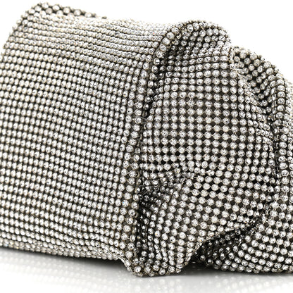 Jimmy Choo Satin Crystal Embellished Bonny Shoulder Bag Silver 10 of 10
