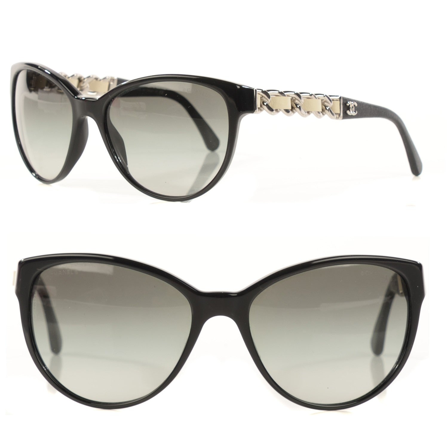 Chanel Chain Sunglasses 5215-W Black 1 of 6