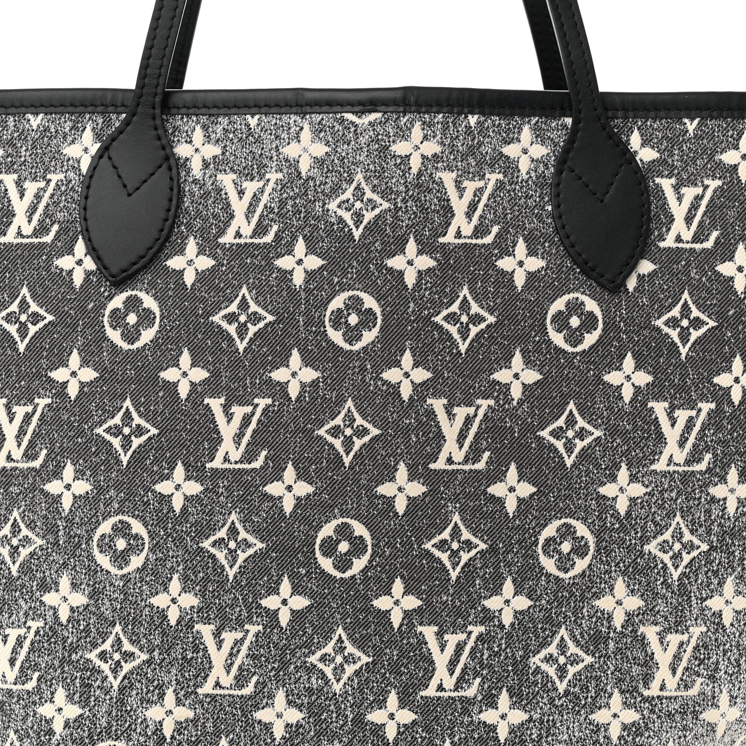 Louis Vuitton Denim Monogram Jacquard Neverfull MM  Grey 7 of 9