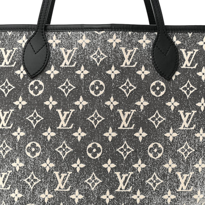 Louis Vuitton Denim Monogram Jacquard Neverfull MM  Grey 7 of 9