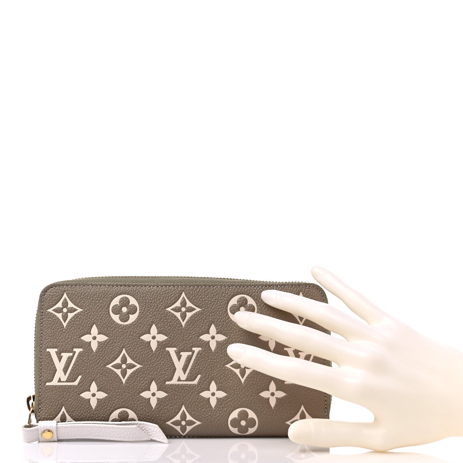 Louis Vuitton Empreinte Monogram Spring in the City Zippy Wallet Kaki Beige Cream 2 of 9