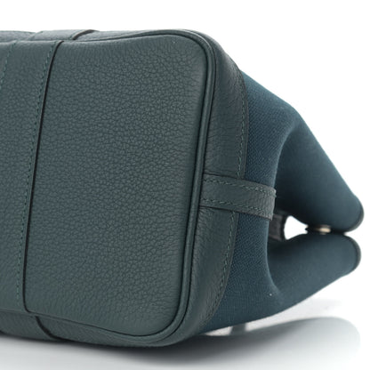 Hermes Toile Negonda Garden Party 30 TPM Bleu Ocean Vert Cypress 9 of 9