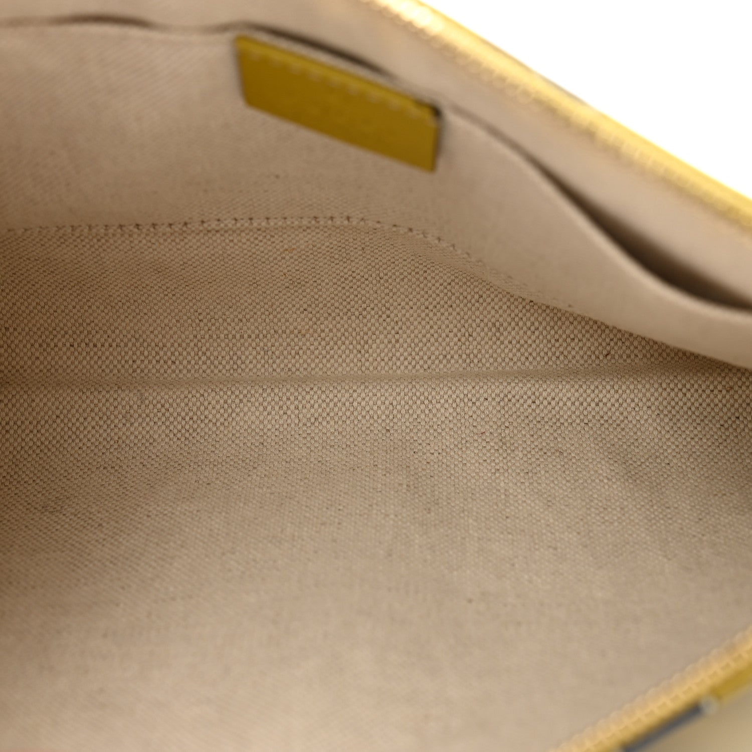 Gucci Calfskin Heartbeat Print Large Pouch Yellow Multicolor 5 of 11