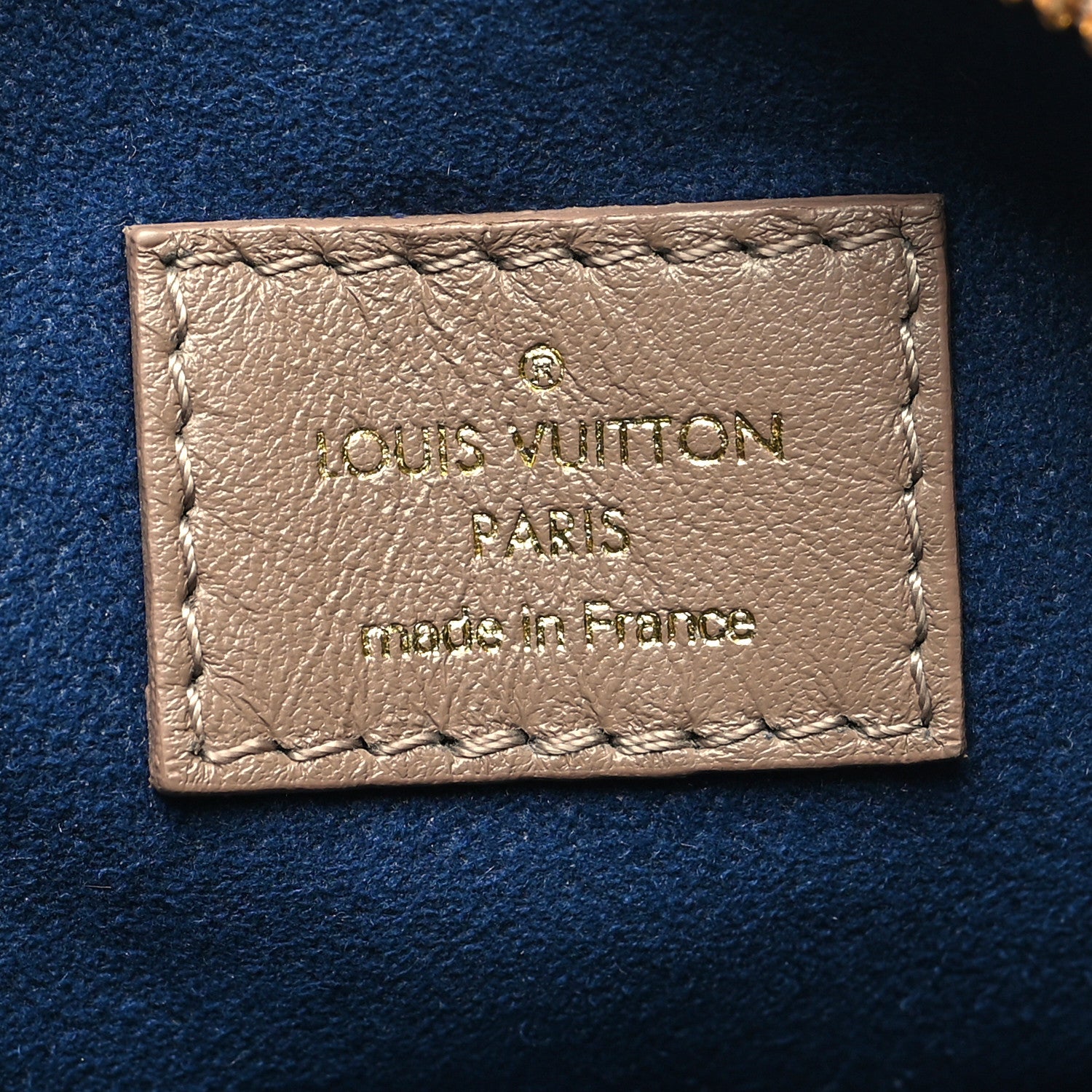 Louis Vuitton Lambskin Embossed Monogram Coussin PM Taupe 8 of 11