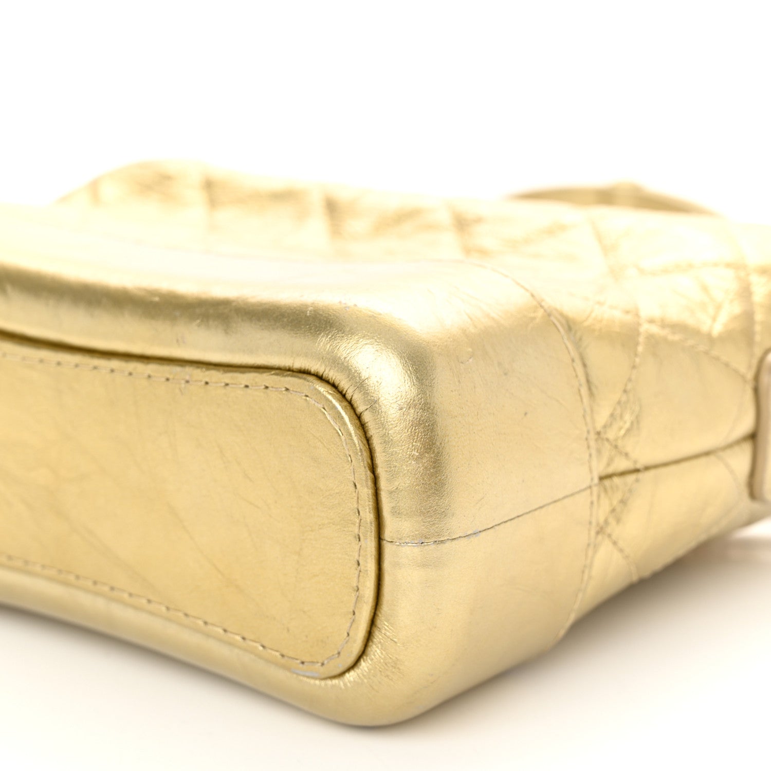 Chanel Metallic Aged Calfskin Quilted Small Gabrielle Hobo Gold 10 of 12