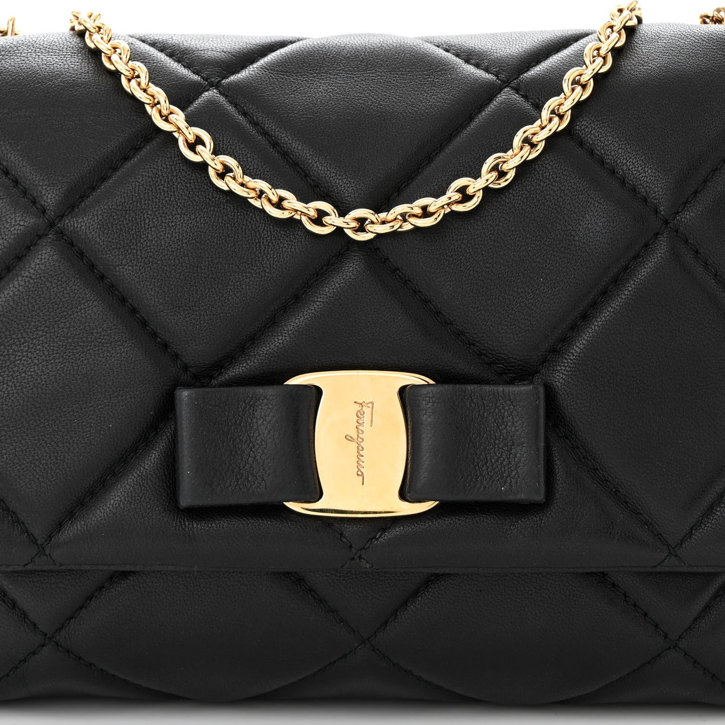 Nappa Quilted Ginny Crossbody Black