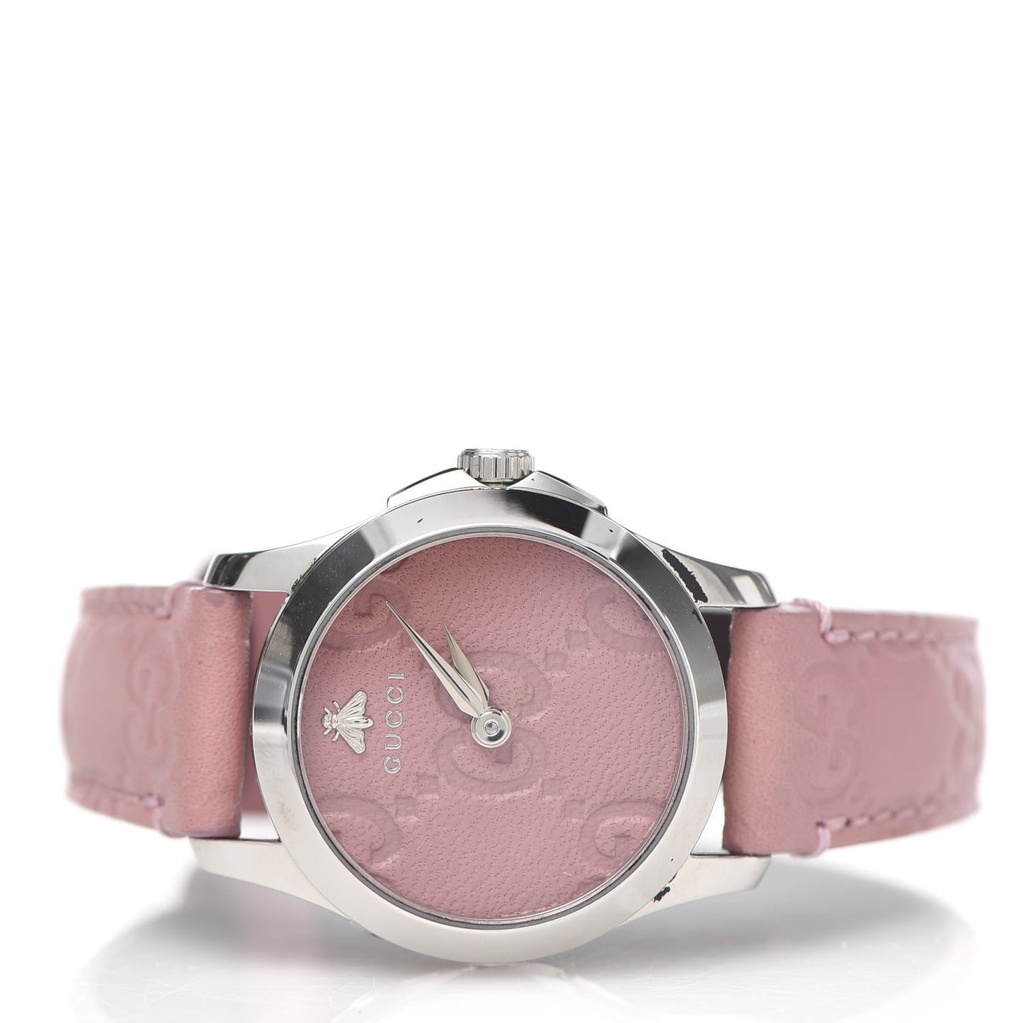 Stainless Steel Calfskin 27mm G-Timeless Quartz Watch Pink