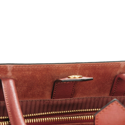 Fendi Vitello Elite Flamingo Regular 2Jours Tote Terracotta 8 of 8