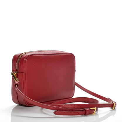 Prada Saffiano Mini Camera Crossbody Bag Fuoco 3 of 7