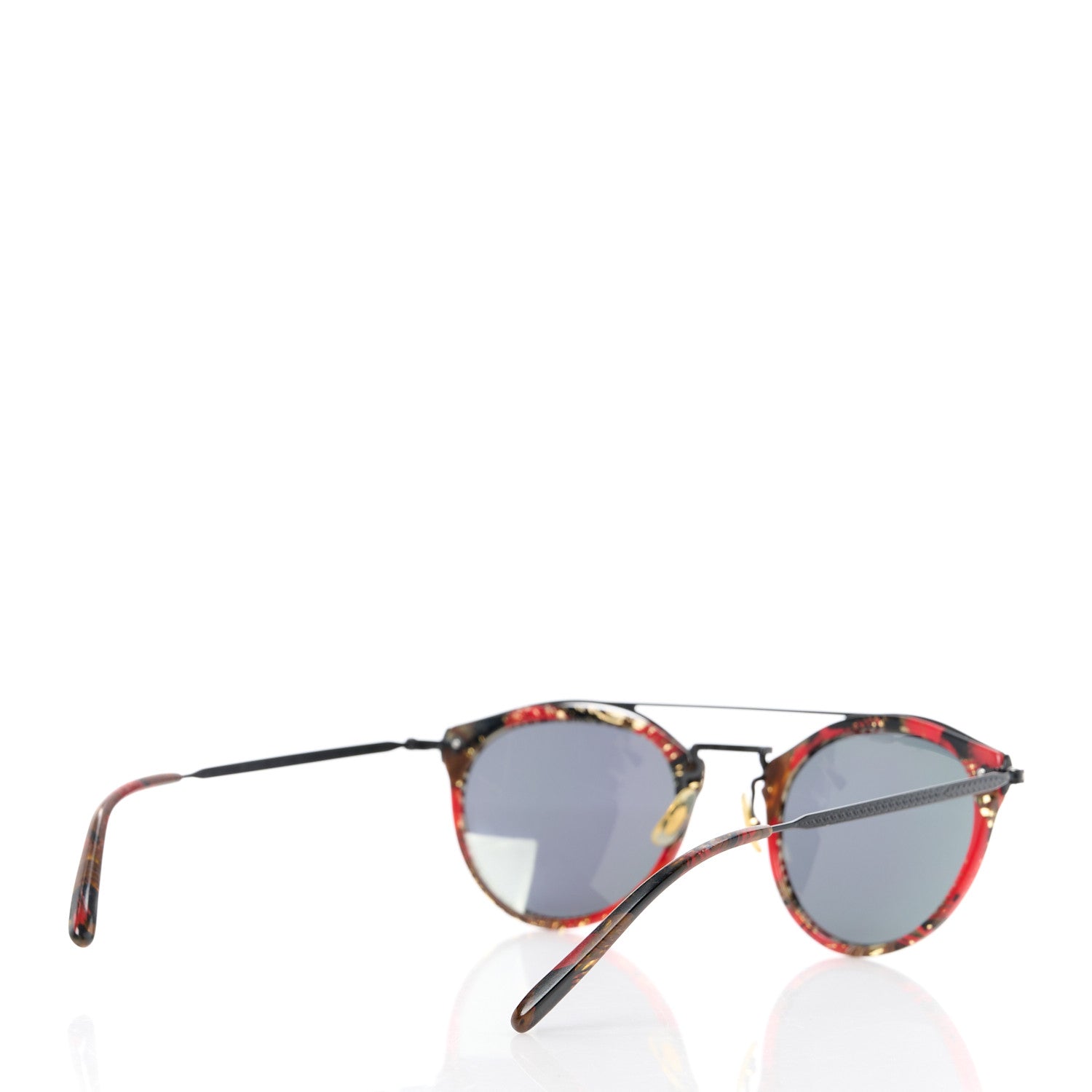 Oliver Peoples Acetate Remick Round Sunglasses Palmier Red Black 4 of 8
