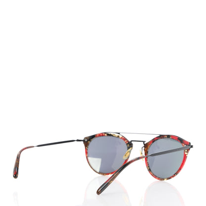 Oliver Peoples Acetate Remick Round Sunglasses Palmier Red Black 4 of 8