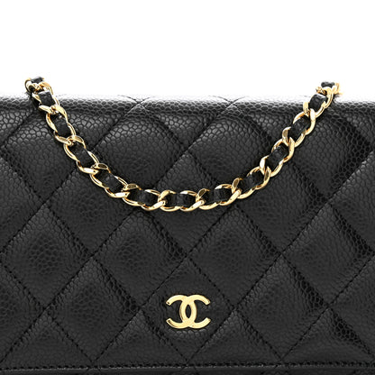 Chanel Caviar Quilted Wallet on Chain WOC Black 5 of 11