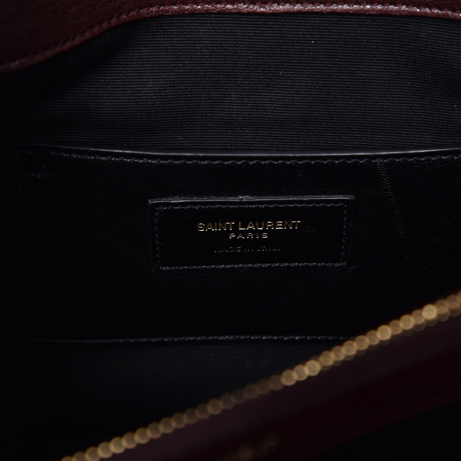 Saint Laurent Sheepskin Matelasse Chevron Monogram Large College Satchel Amaranto 9 of 10