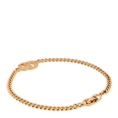 Christian Dior Crystal CD Chain Bracelet Gold 3 of 4