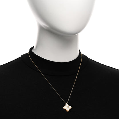 Roberto Coin 18K Yellow Gold Diamond Mother of Pearl Venetian Princess Medium Flower Pendant Necklace 2 of 4