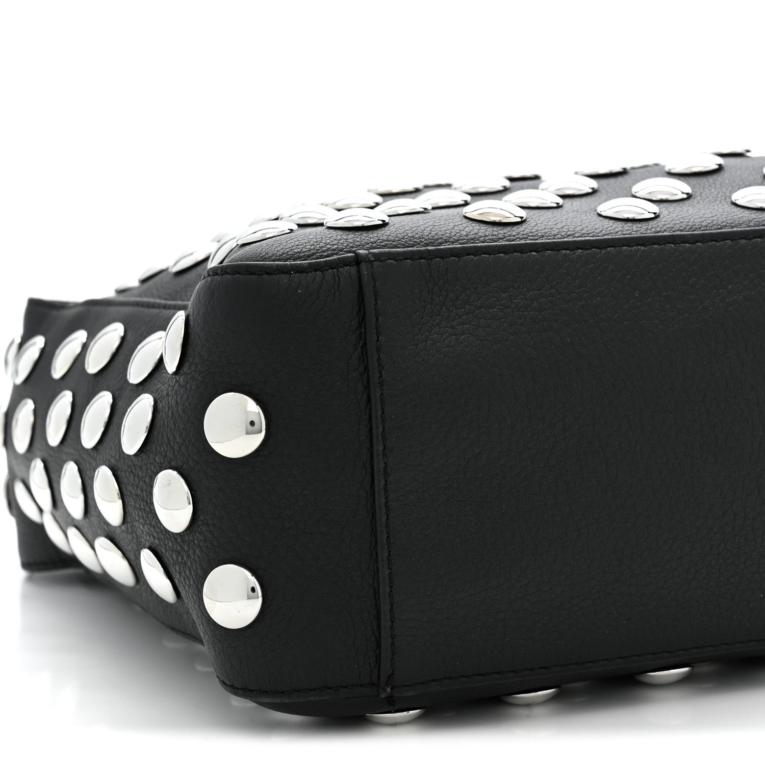 Khaite Pebbled Sport Calfskin Studded Elena Black 8 of 9