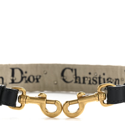 Christian Dior Oblique Studded Shoulder Strap Blue 3 of 7