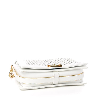 Chanel Sheepskin Braided New Medium Boy Reverso Flap White 4 of 16