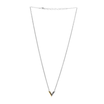 Louis Vuitton Essential V Necklace Silver 4 of 5