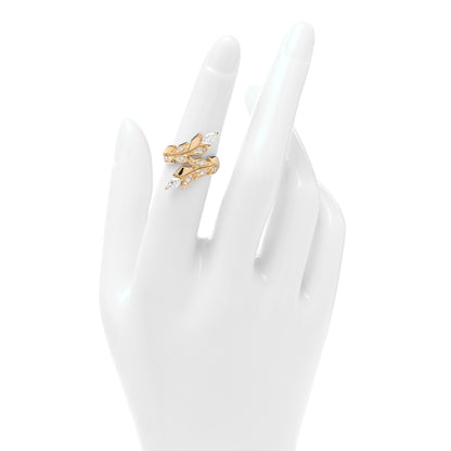 Tiffany 18K Yellow Gold Diamond Victoria Vine Bypass Ring 49 5 2 of 5