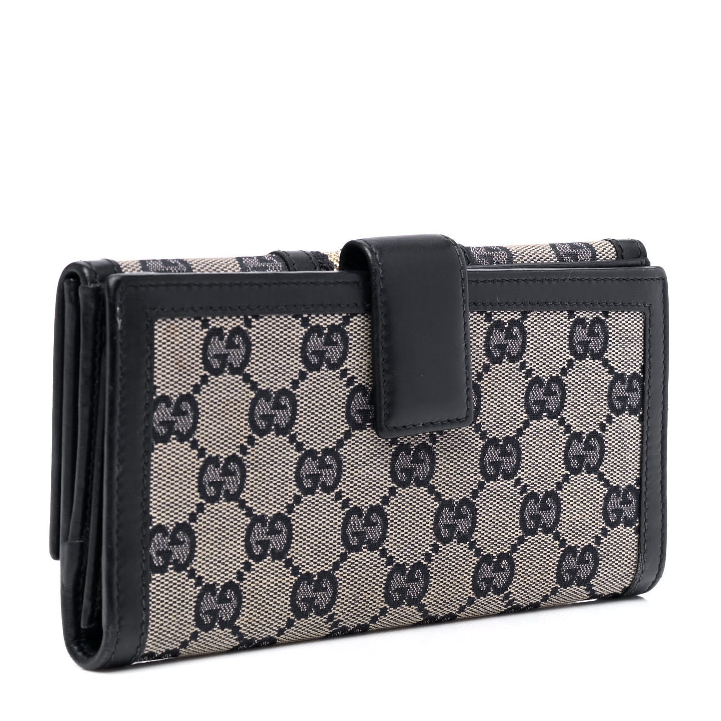 Monogram Vintage Web Continental Wallet Navy Blue