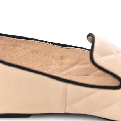 Chanel Lambskin Quilted Cap Toe Slipper With Pouch 36 Beige Black 8 of 10