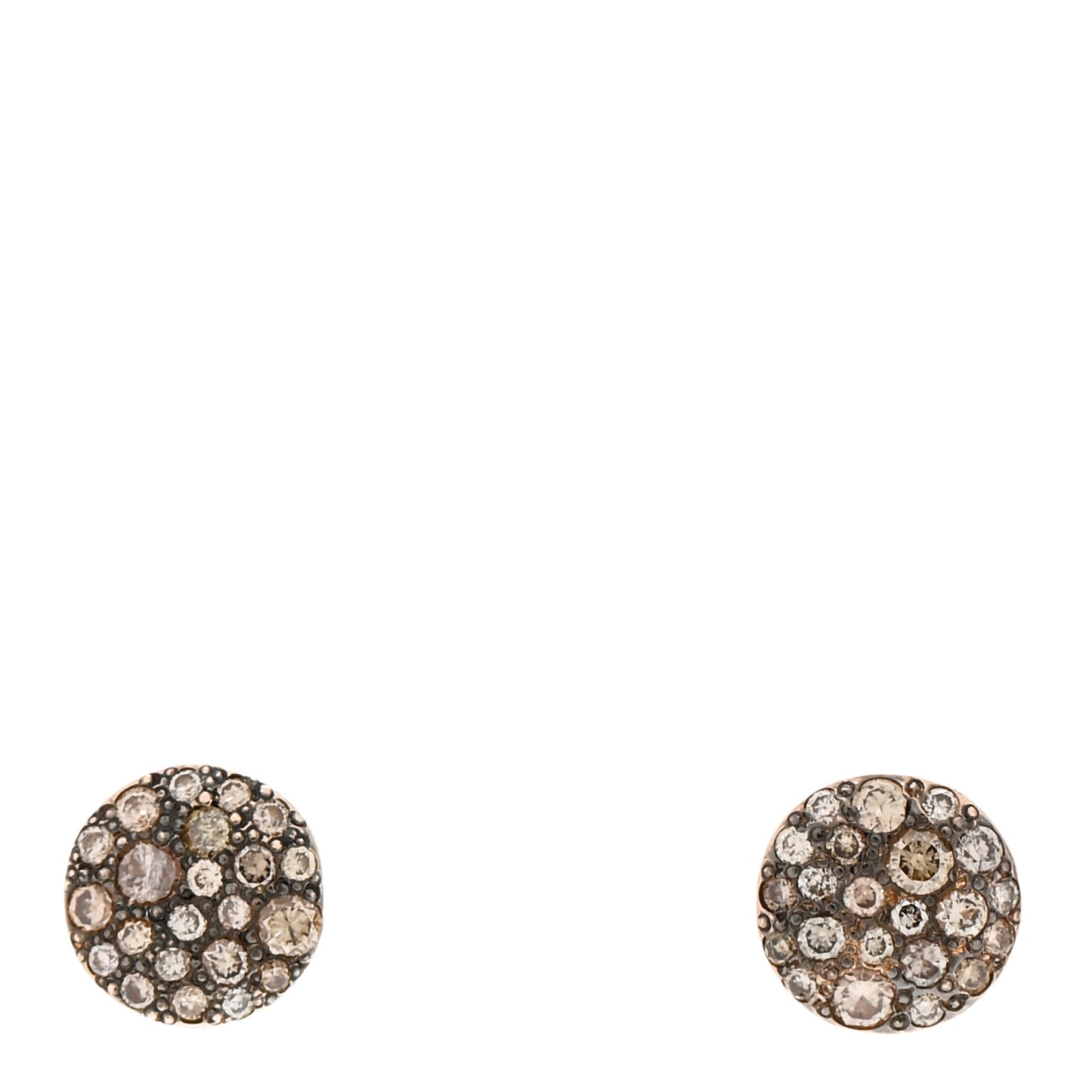 18K Rose Gold Brown Diamond Sabbia Stud Earrings