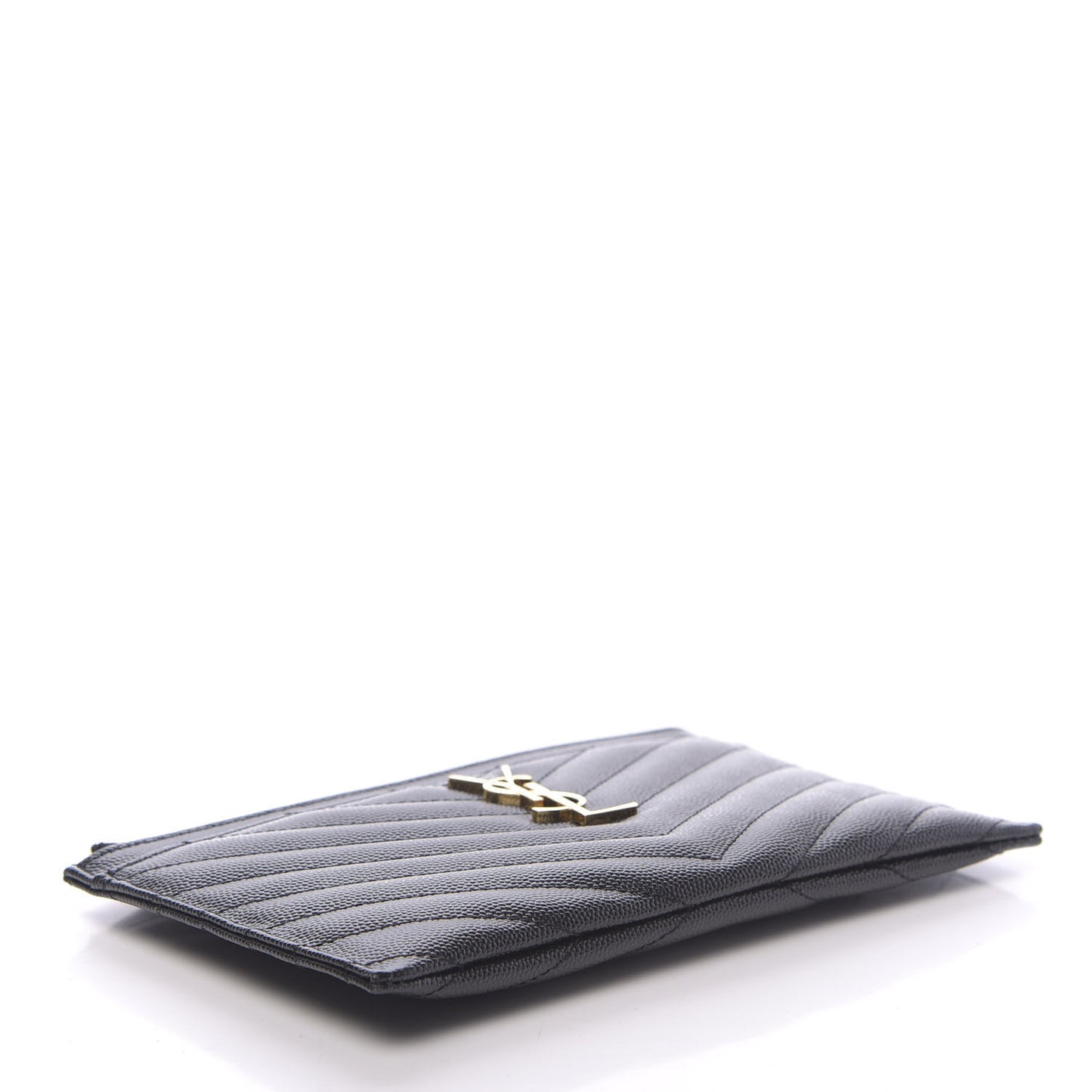 Grain De Poudre Chevron Monogram Bill Pouch Black