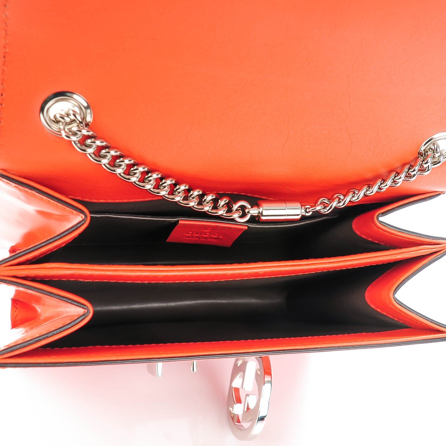 Gucci Shade Lux Calfskin Small Interlocking Shoulder Bag New Dark Orange 5 of 7