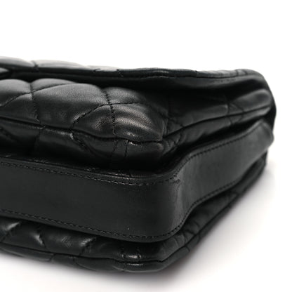 Chanel Lambskin Quilted Jumbo 3 Flap Black 9 of 10