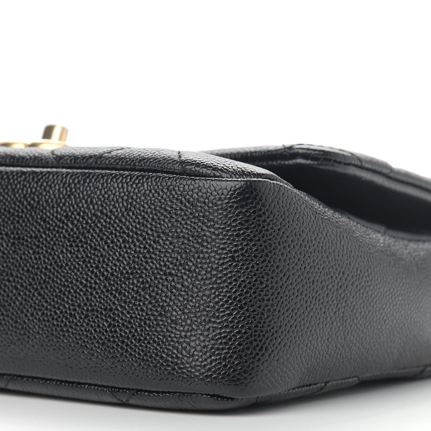 Chanel Shiny Caviar Quilted Small Chain Melody Flap Black 10 of 11