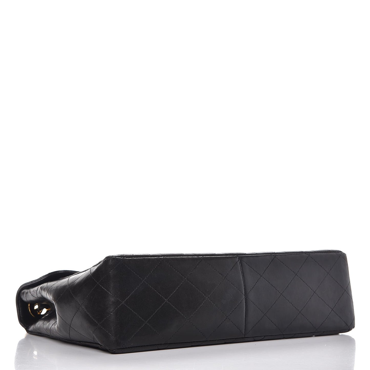 Lambskin Quilted Jumbo Single Flap Black