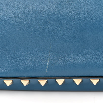 Valentino Garavani Vitello Small Rockstud Tote Blue Delft 15 of 19