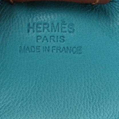 Hermes Milo Lambskin Grigri Rodeo Horse Bag Charm PM Bleu Azteque Bleu Electrique Fauve 3 of 6