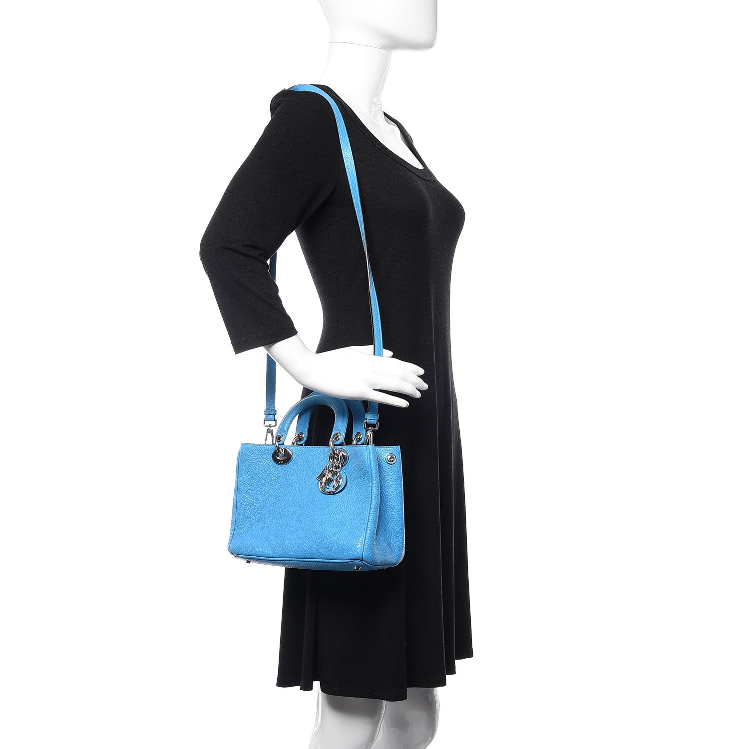 Christian Dior Bullcalf Mini Diorissimo Tote Bleu Nosy 2 of 12