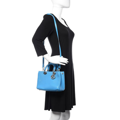 Christian Dior Bullcalf Mini Diorissimo Tote Bleu Nosy 2 of 12