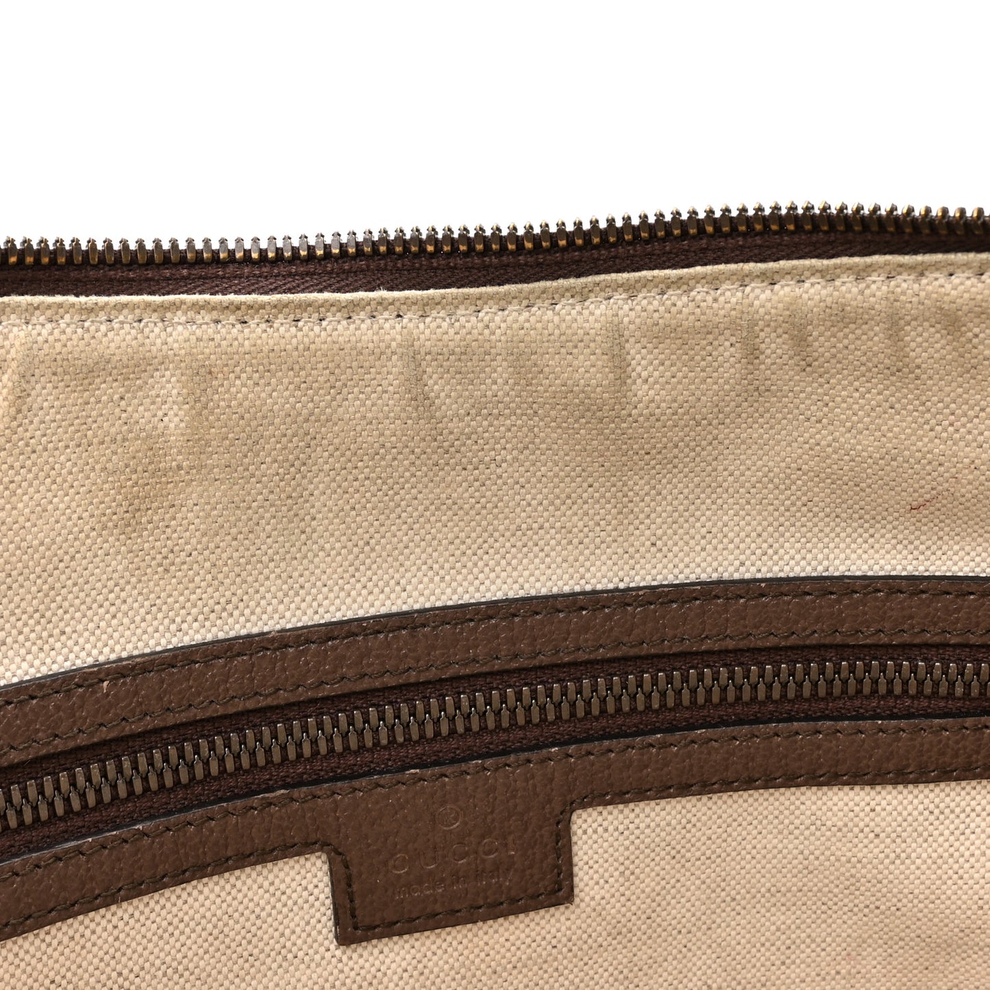 GG Supreme Monogram Web Small Ophidia Half Moon Hobo Brown