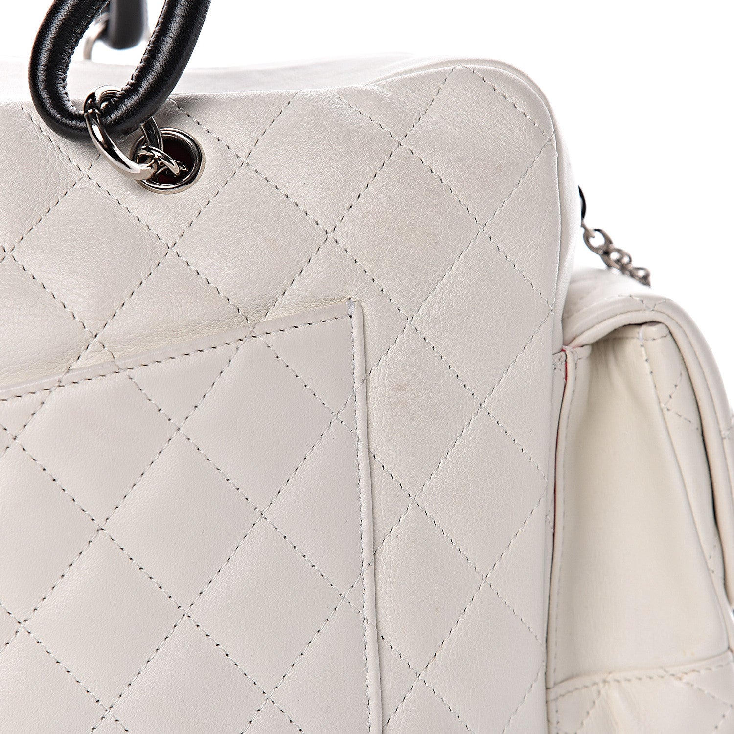 Chanel Calfskin Quilted Large Cambon Multipocket Reporter White 16 of 20