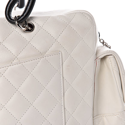 Chanel Calfskin Quilted Large Cambon Multipocket Reporter White 16 of 20