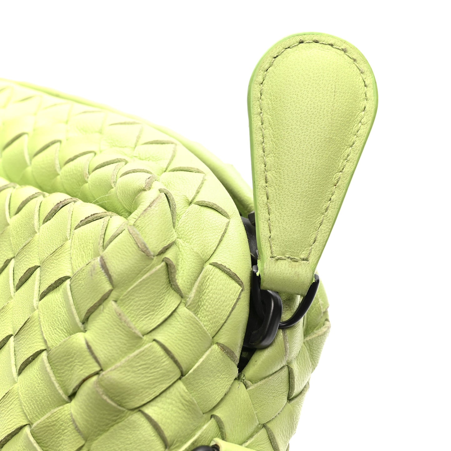 Nappa Intrecciato Small Camera Bag Acid Kiwi