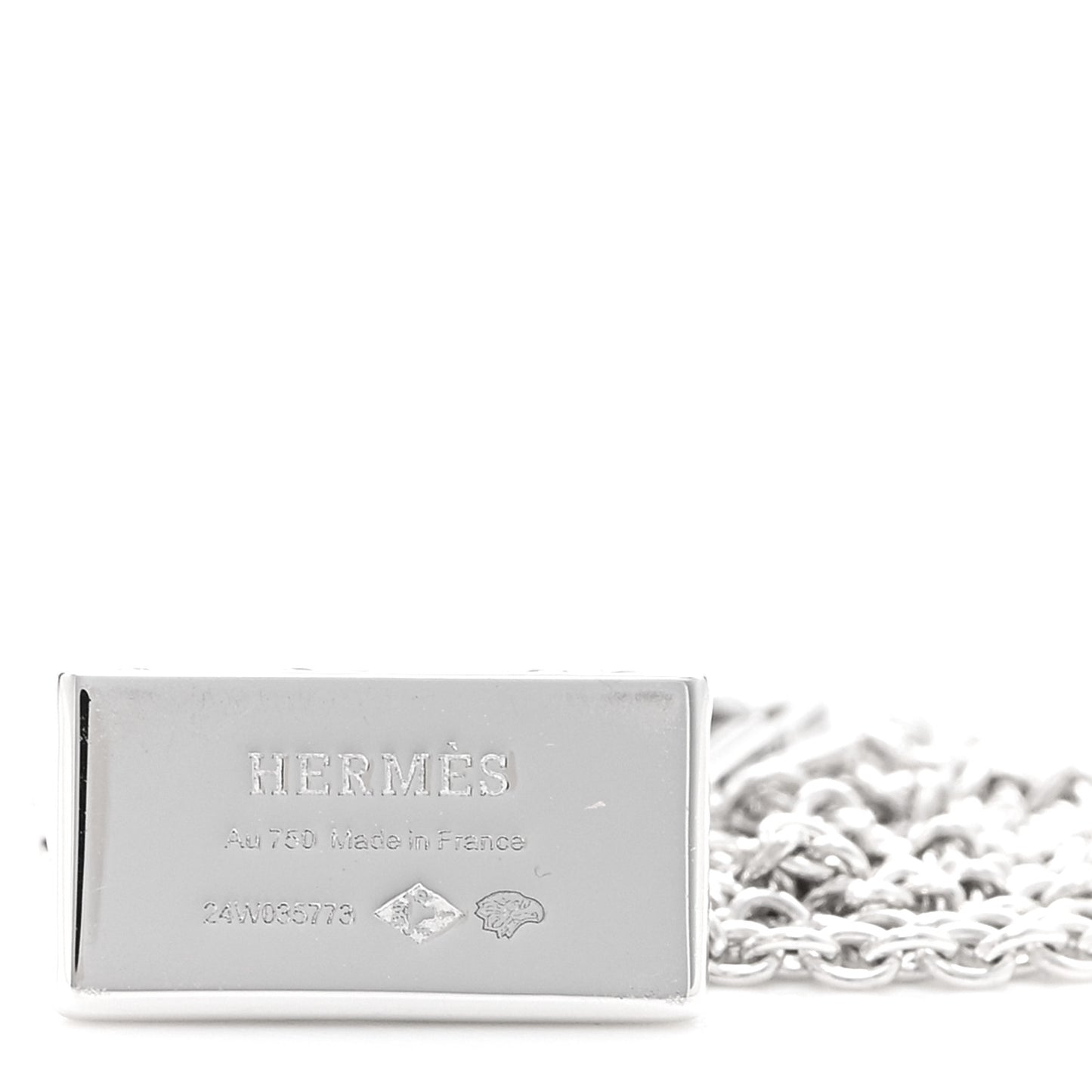 18K White Gold Diamond Birkin Amulettes Pendant Necklace